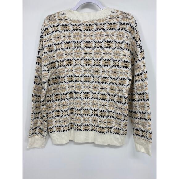 Chelsea & Theodore Womens Wool Patterned Long Sleeve Sweater NEW Size Large - Picture 9 of 9